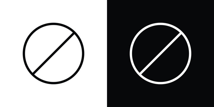 Blocked icon outline logo group