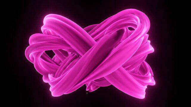 Vibrant Pink Abstract Morphing Shape Background