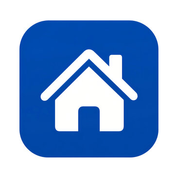 home icon on blue button