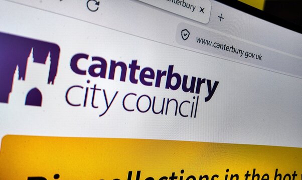 .a computer screen with canterbury uk city council website displayed...