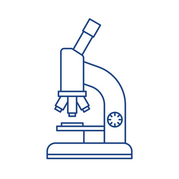 microscope line icon, great for laboratory, science, biology, chemistry, medical research, education, healthcare and STEM design projects - vector illustration