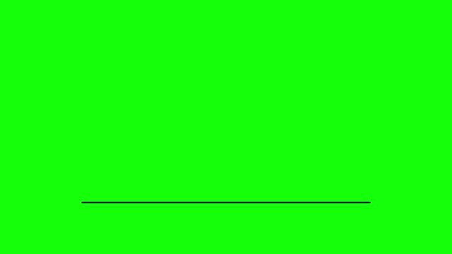 Animated bar chart with six colourful columns growing from the baseline and counting up their values, on a green screen background for easy chroma keying.