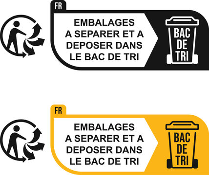 Triman Recycling Sign France Packaging Logo Label Icon