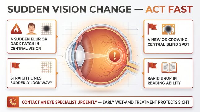 Sudden vision change act fast