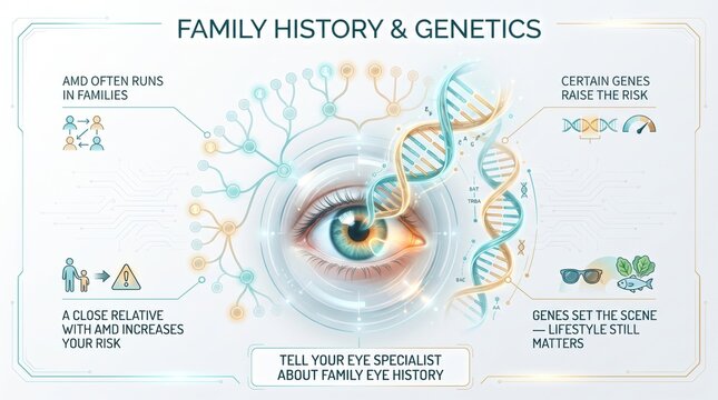 Family history and genetics of AMD