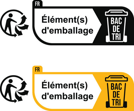 Triman Recycling Industry Sign France Packaging Logo Label Icon