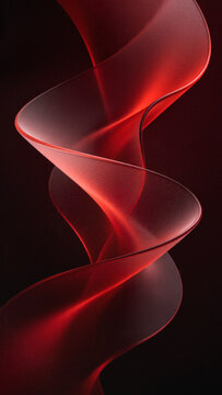 Abstract red glassmorphism background with grainy translucent liquid waves vertical composition perfect for minimal mobile device luxury tech device wallpapers.