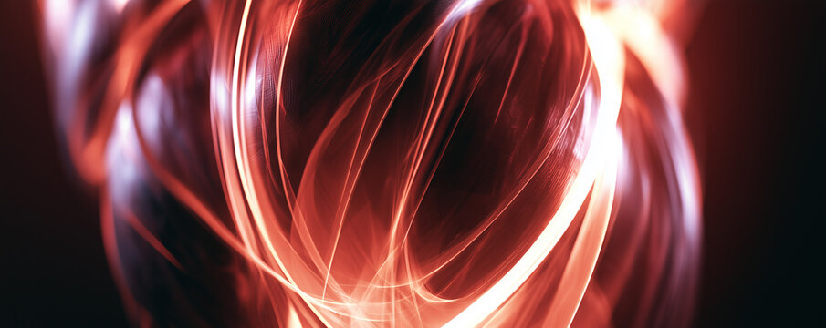 Heart bulge with layered light effects and soft glow in dark space