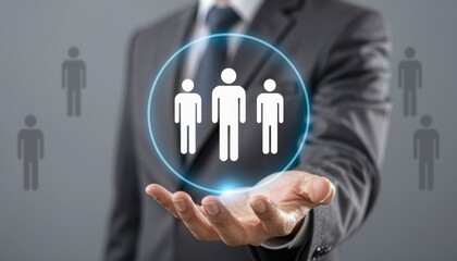 Obraz premium Business Professional Presenting Digital Team Icon