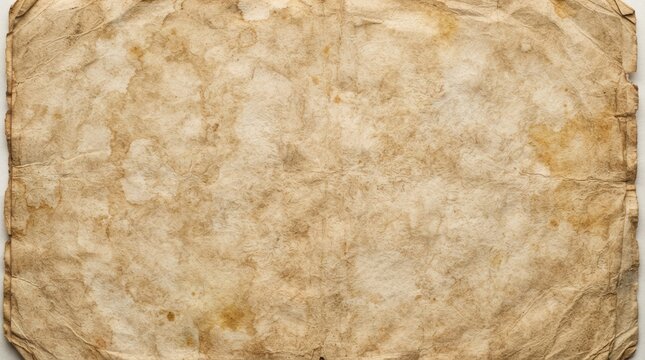 Old paper texture background from a top view perspective