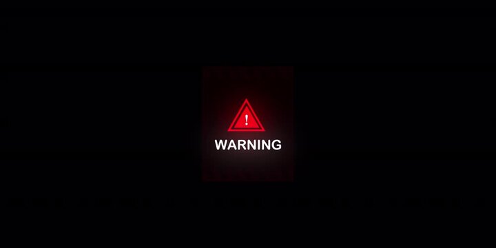 Alert Warning blink Motion Graphics with Transparent Background