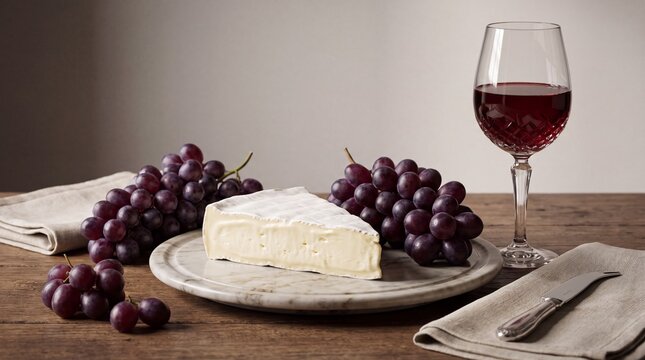 Cheese and Wine Pairing: Brie with Red Grape