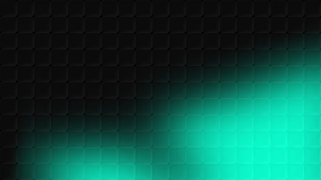 Modern Cubic Glass Pattern Gradient Background with Vibrant Turquoise Glow