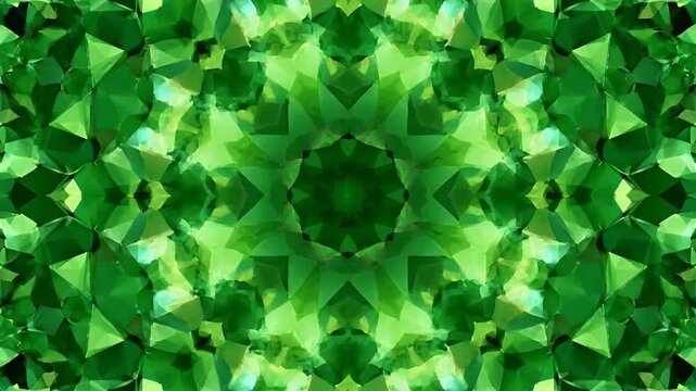 Green Geometric Kaleidoscope Animation