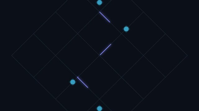 Isometric Futuristic Data Network Node Connection Motion Graphic