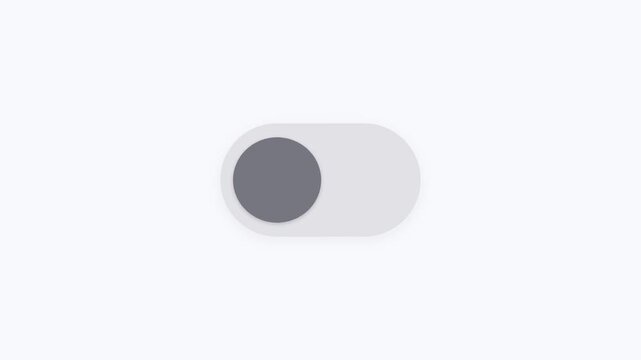 Minimalist UI Toggle Switch Animation Transitioning Between Off and On States with Checkmark Icon