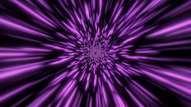 Neon Purple Radial Streaks Abstract Tunnel Motion Background Loop