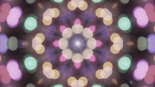 Pastel Bokeh Kaleidoscope Light Abstract