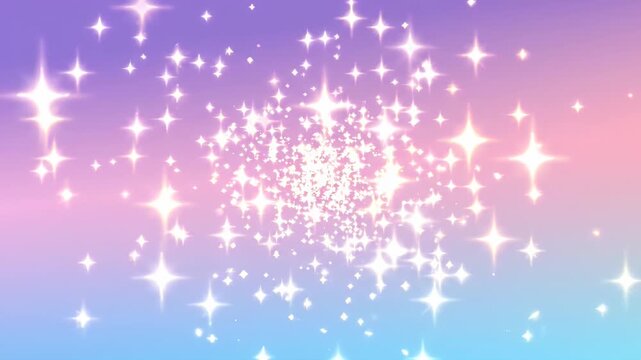 Pastel Gradient Background with Twinkling Star Sparkles Animation