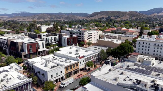 aerial pullout from san luis obispo california