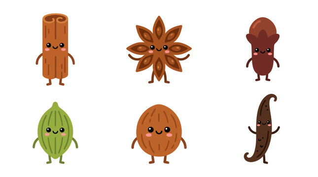 Cute spices characters