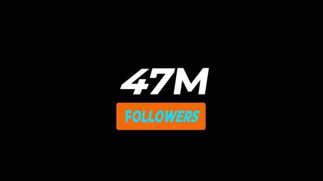 Thank you 47 million follower , subscribers, modern animation design.