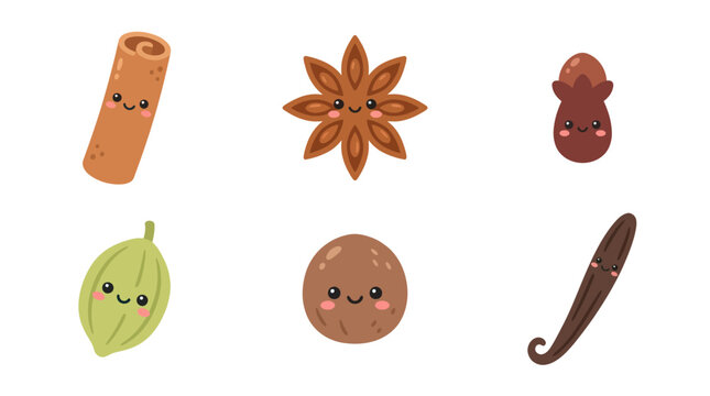 Cute spices collection