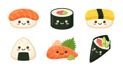 Cute sushi characters © Oktav