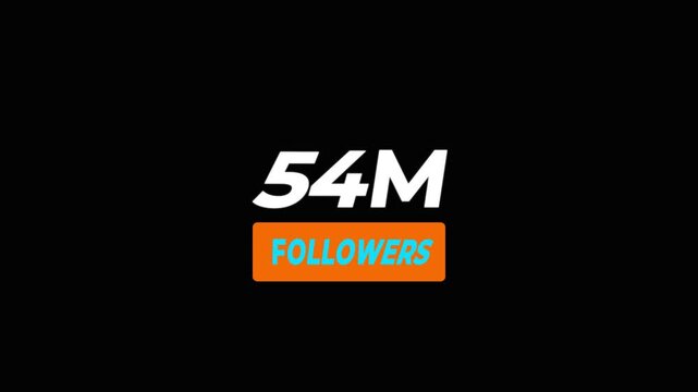 Thank you 54 million follower , subscribers, modern animation design.
