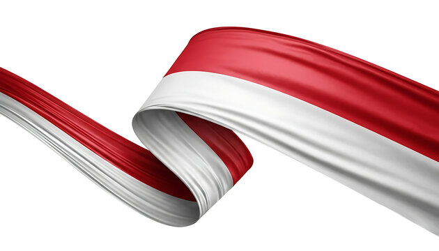 indonesia flag red and white ribbon