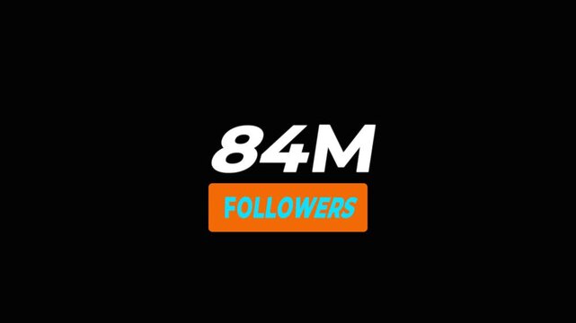 Thank you 84 million follower , subscribers, modern animation design.