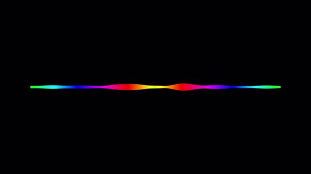 Music sound wave or audio wavefrom on transparent background. Line digital minimalist voice and symbol technology with alpha channel in 4k.