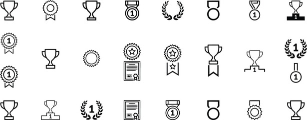 Minimalist black and white set with various symbols and numbers © SUMAIA