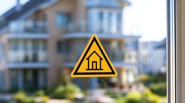 A security warning decal reinforcing crime deterrence and awareness.