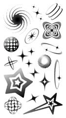 Fototapeta premium Abstract geometric starburst designs element vector set