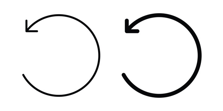 Undo icon solid symbol collection
