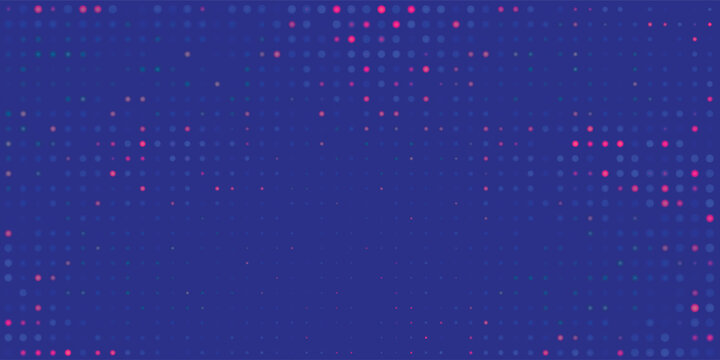 A video screen background with a purple abstract pixel texture. A TV pattern background with a circular noise effect. A futuristic broadcast neon gradient banner.