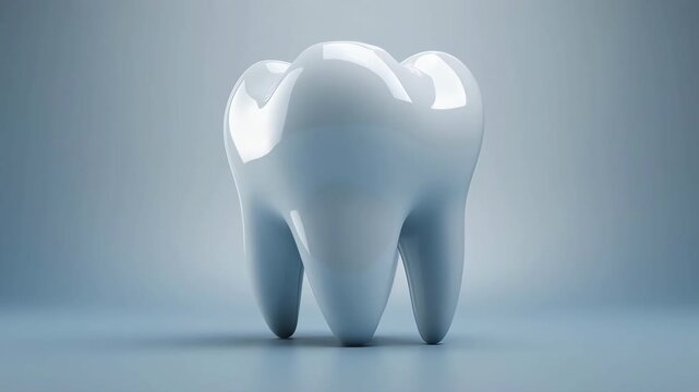 3D tooth rotating slowly