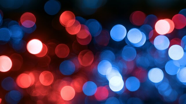 Red White and Blue Bokeh Light Background for veterans day design