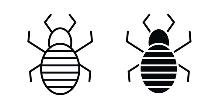 Louse icon outline artwork set