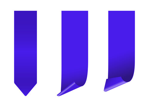 Set of Blue Ribbon Labels