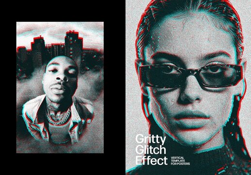 Gritty Glitch Effect For Poster And Social Media Design