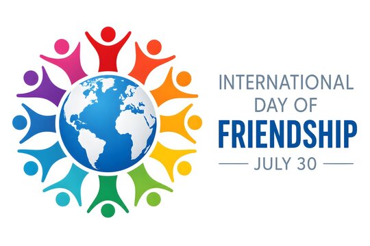 vector graphic of international day of friendship good for international day of friendship celebration. flat design. flyer design.flat illustration.