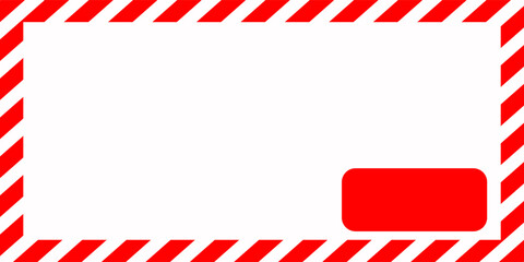 Fototapeta premium Square Christmas Striped Border Decorative Frame Vector Illustration