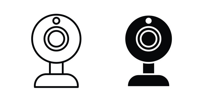 Web camera icon flat art series