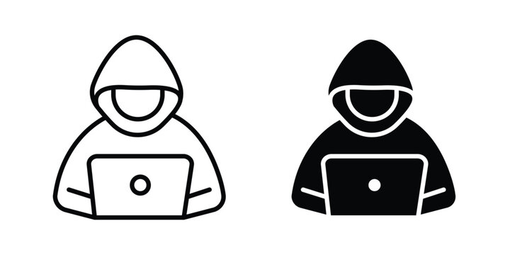 Hacker icon flat art series