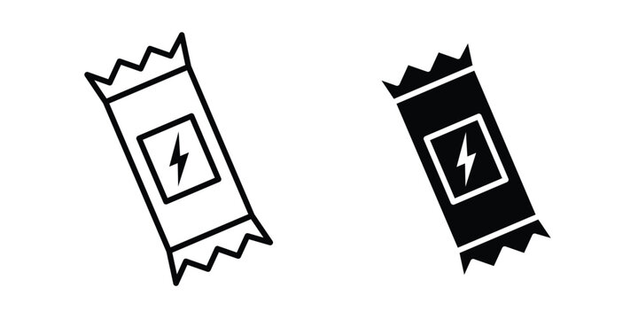 Energy bar icon flat art series