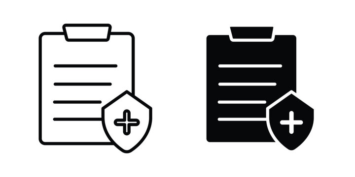 Medical record icon flat art series