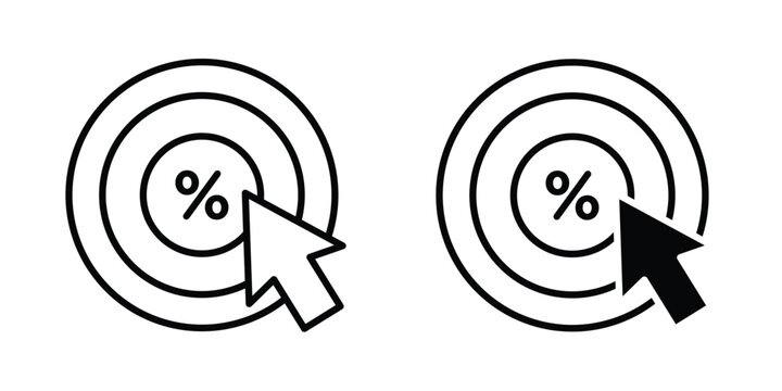 Click through rate icon flat art series