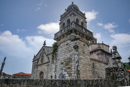 Church of San Pedro de Leirado, situated in the municipality of Quintela de Leirado in Ourense, Galicia, Spain
